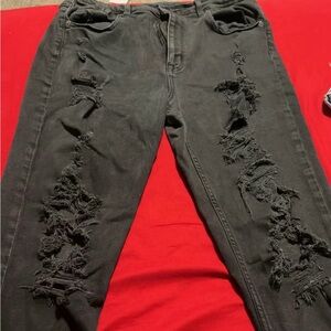 Aeropostale Black Distressed Skinny Jeans